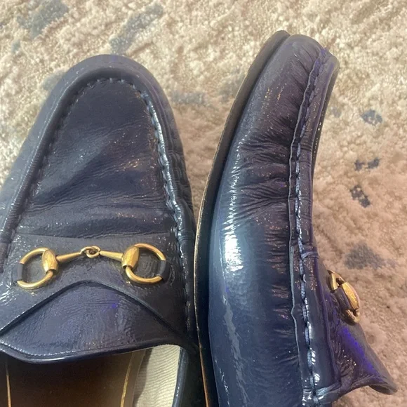 Gucci dress shoes blue 41 1/2 Loafers
